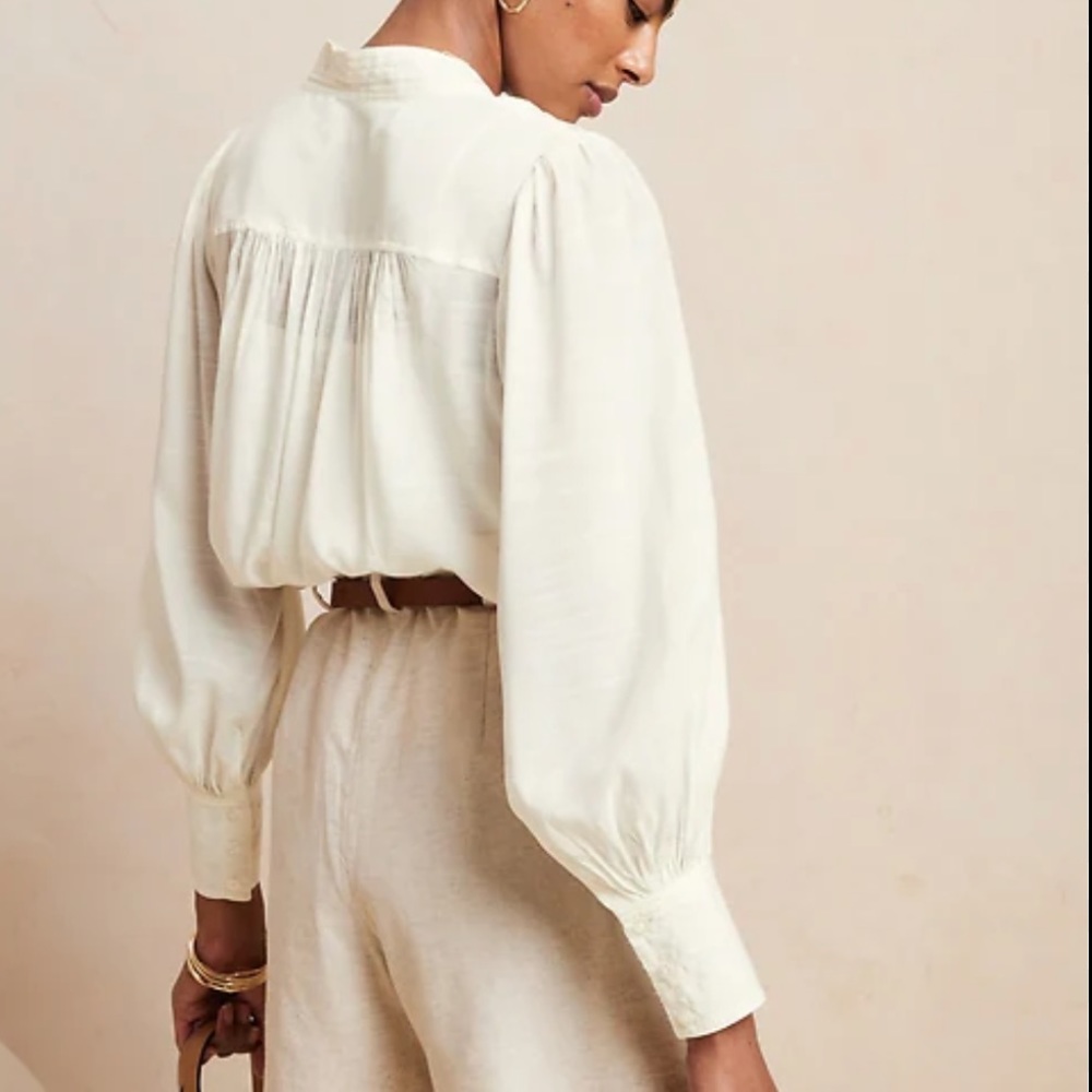 Banana Republic Volume Sleeve Button Down Shirt